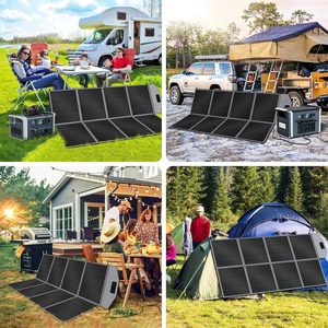 Panneau solaire pliable ALECTER 400W, 23% d'efficacité élevée, silicium monocristallin, activités de plein air, camping, randonnée, station d'alimentation pour camping-car - Product Image 4