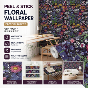 Fancyfix Graceful Orchid Flower <strong>Border</strong> Design PVC Waterproof <strong>Wall</strong> <strong>Paper</strong> Self-Adhesive Peel Stick Free Samples for Household - Product Image 1