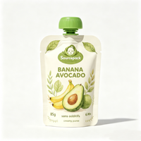 Pochette souple réutilisable pour fruits pour bébé, qualité alimentaire, avec bec verseur, pour liquides et boissons