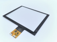 Écran tactile capacitif haute luminosité de 8 pouces, panneau de commande avec 10 points de contact, interface I2C/USB, montage sur panneau, personnalisable