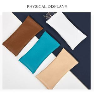 Estuche de Gafas de Sol Personalizado, Portátil, de Cuero PU Gris, con Protección Contra la Humedad, con Logotipo Personalizado, para Regalo - Product Image 2