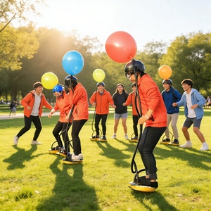 Vente flash Jeux gonflables à ballons Jeu gonflable à ballons Pompe à pédale pour enfants Parc d'attractions en plein air Compétition - Product Image 1