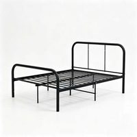 Ensemble de cadre de lit en acier de luxe moderne, tailles simple, double, king et queen, durable et démontable, pour appartement, hôpital, hôtel et école