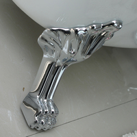 Baignoire autoportante classique en acrylique avec pieds en alliage de zinc de haute qualité pour adultes