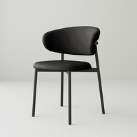 Chaise de salle à manger portable moderne de luxe italienne en cuir PU blanc crème français, pieds en acier inoxydable, mobilier de maison