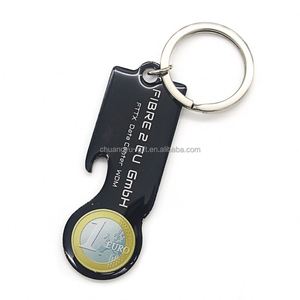 Stainless Iron Shopping Cart Remover Keychain for Supermarket AUD DOLLAR EURO POUND Token Coin Release Key Chain - Product Image 4