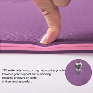 Tapete de Yoga de TPE de Alta Densidad con Logotipo Personalizado, Antideslizante, de 6 mm de Grosor, con Orificios para Colgar en la Pared - Product Image 3