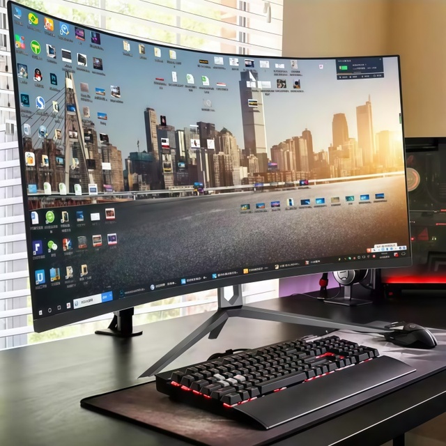 32 Inch Dqhd 120hz Hdr400 1800r IPS Wide Screen Studio Speaker Curved Gaming Monitor 4k