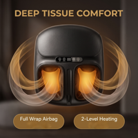 Appareil de massage électrique pour pieds et mollets, pression d'air, chaleur, vibration, pétrissage, shiatsu, machine de massage des pieds