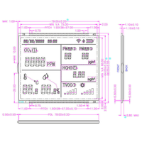 Module LCD numérique personnalisé ROHS à 7 à 14 segments pour écran de tableau de bord de voiture, écran d'odomètre monochrome