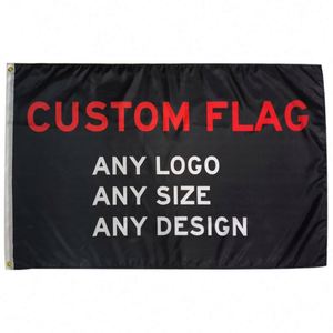 Vente en gros usine – Drapeaux et bannières personnalisés en polyester 100D (90x150cm, 3x5ft) avec logo imprimé, style fanion en tissu - Product Image 4