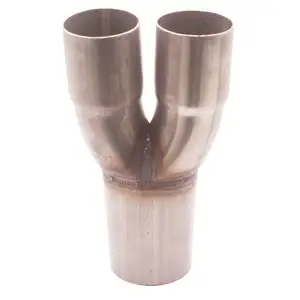 2-1 Stainless Exhaust Merge Collector Dual 2" ID Inlet To Single 2.5" OD Outlet