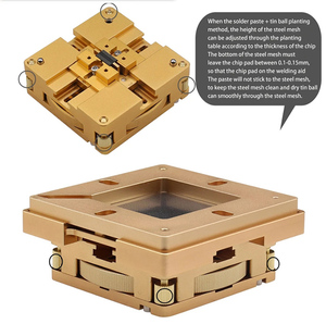 Mesa de Reballing Universal de Acero Inoxidable de 90x90mm con Kits de Plantillas de 37 Piezas para PS3 Xbox PS4 <span class=keywords><strong>Wii</strong></span> Consola Arcade Joystick - Product Image 3
