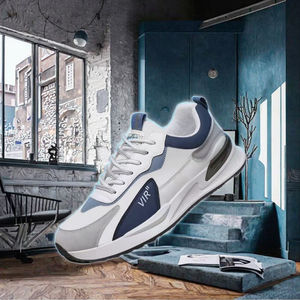 2025 New Breathable Lace-Up Mesh Men's Trend Versatile Platform Sneakers Casual Running Daddy Leather Anti-Odor Cushioning <b>Shoes</b> - Product Image 3