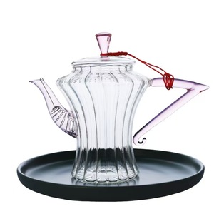 <span class=keywords><strong>Tetera</strong></span> de vidrio de borosilicato alto con taza de té Take the Lady Sample Kung Fu a rayas con posavasos <span class=keywords><strong>Tetera</strong></span> con sombrero - Product Image 3