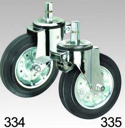 Black Rubber Wheel Swivel Caster