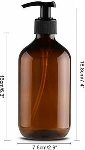 Custom 100ml 200ml 300ml 400ml 500ml Amber Green Plastic PET <b>Shampoo</b> <b>Bottle</b> Hair Oil <b>Bottle</b> With Lotion <b>Pump</b> - Product Image 2