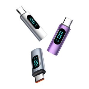 USB C Adapter LED công suất hiển thị PD 100W nam nữ Loại C nhanh Power Meter Tester Sạc màn hình Extender Microphone Loa - Product Image 1