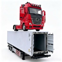 1/24 alliage conteneur cargo simulation logistique transport véhicule modèle voiture remorque semi-remorque conteneur moulé sous pression camion jouets
