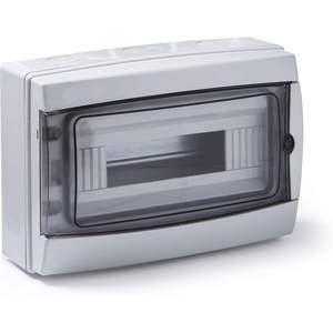 Tableau de distribution mural Rosi 12 modules IP65 étanche gris avec barre DIN pour usage extérieur - Product Image 1