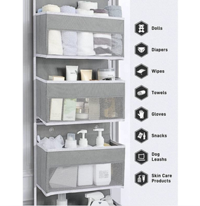 2 in 1 Wall Mount Over Door Hanging Organizer Storage 6-<b>shelf</b> Over the Door Organizer - Product Image 6