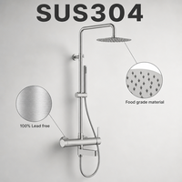 Système de douche mural sans plomb OEM en gros, directement de l'usine, ensemble de douche pluie en acier inoxydable, robinet de baignoire pour hôtel