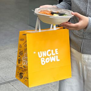 Sac d'emballage écologique recyclable personnalisé en papier kraft brun pour restaurant, à emporter, restauration rapide - Product Image 3