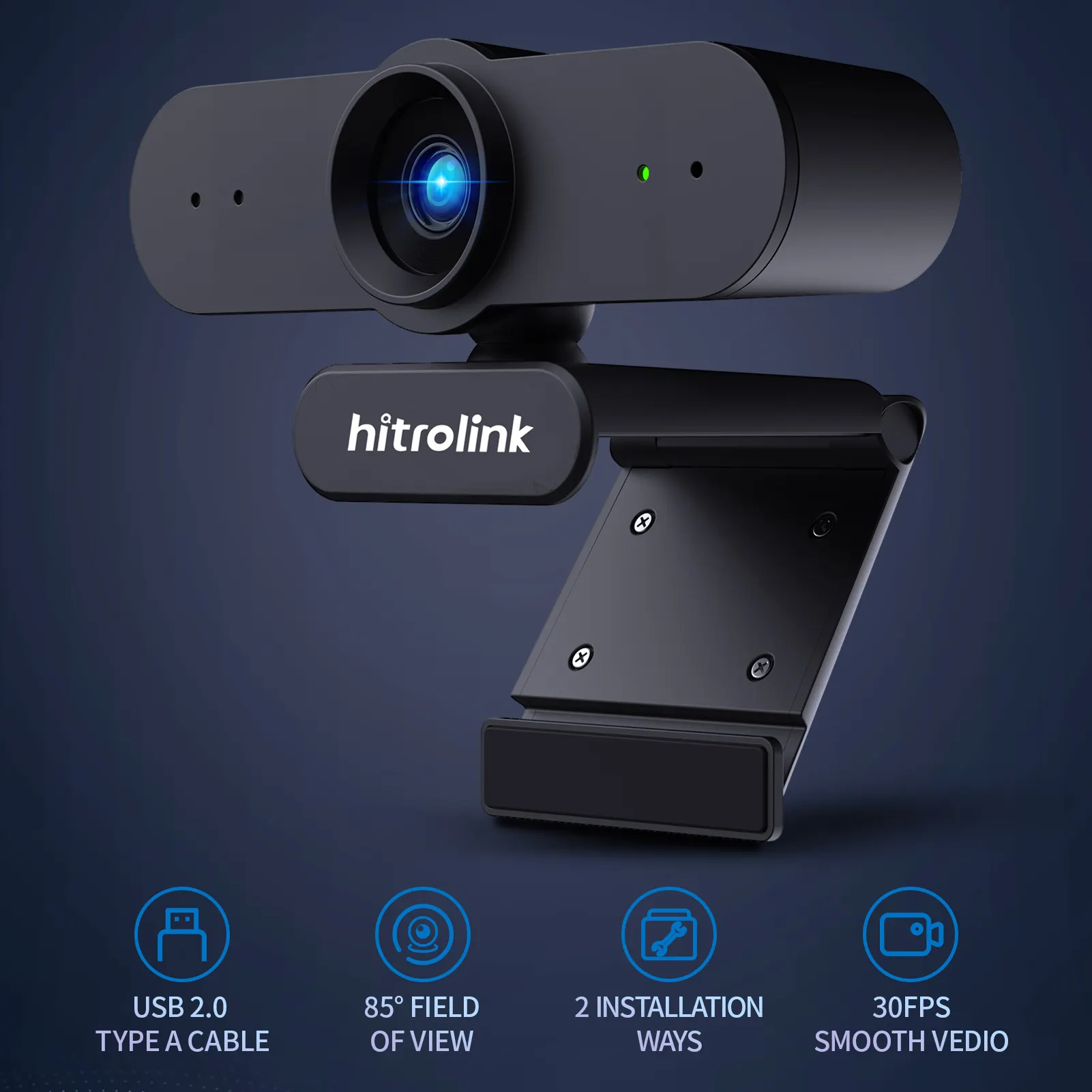 Hitrolink UC300 Laptop Usb 1080p Camera Widescreen Video Calling And Recording Webcam