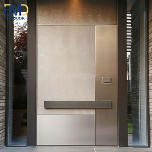 Portes d'entrée extérieures en aluminium, style français, avec verre, design moderne pour villa, isolation thermique - Product Image 6
