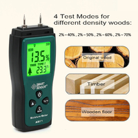 Sensor cerdas AS971 Mini pengukur kelembaban kayu Digital kelembaban kayu dengan 2 pin Probe