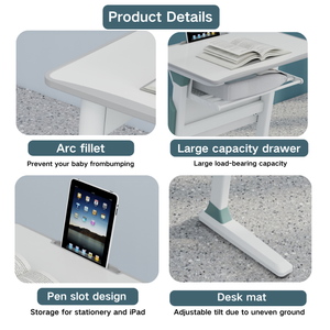 Bán Hot MDF + nhựa + thép trường học sinh viên lớp học bàn Bàn và ghế Bộ đồ nội thất trường học nghiên cứu bảng cho sinh viên đại học - Product Image 3