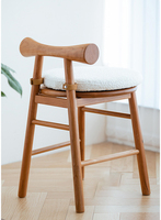 Chaise de bar, tabouret de salle à manger minimaliste nordique en bois massif, siège et dossier entièrement recouverts de cuir, meubles de comptoir hauts pour la cuisine