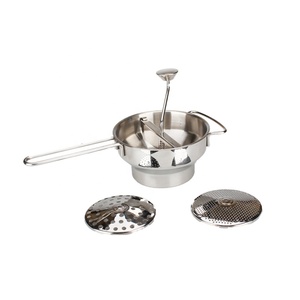 Moulin à aliments ergonomique en acier inoxydable avec 3 disques de broyage - Moulin à aliments rotatif - Product Image 3