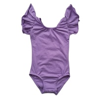 Flutter Sleeve Bébé Filles Justaucorps Gymnastique Danse Justaucorps Toddler Enfants Ballet Justaucorps