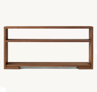 Table console de luxe contemporaine américaine en bois massif de noyer, table d'entrée minimaliste, bibliothèque pour projets de villas, hôtels et complexes hôteliers