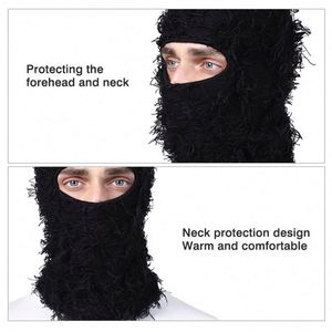 Pasamontañas de punto afelpado para esquí, con efecto desgastado y textura de hierba, para invierno, personalizado, al por mayor - Product Image 5