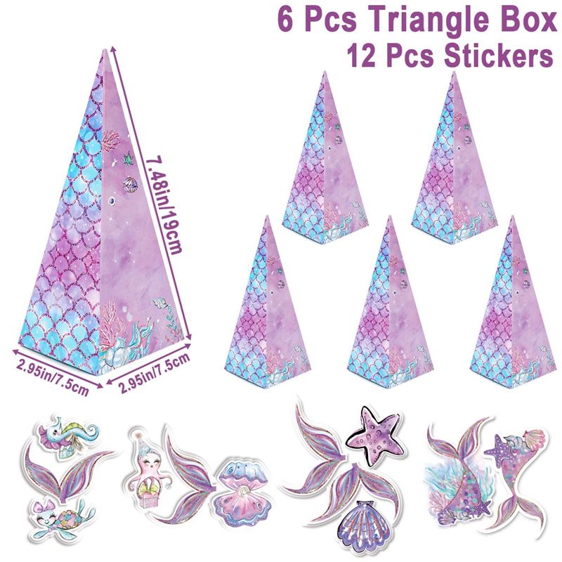 W6511 sirena triángulo cajas 6 unids + 18 unids pegatinas