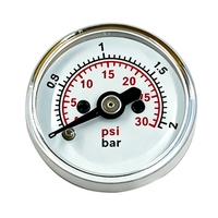 Mini Pressure Gauge 32mm Steel Joint Back or Bottom Connection for Hydraulic Pneumatic Systems
