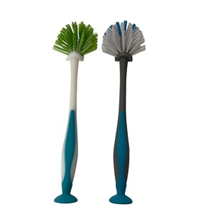 Đầy Màu sắc bàn chải bền nhựa dài-xử lý phòng tắm nhà vệ sinh làm sạch bàn chải với cốc hút và cong đầu bàn chải - Product Image 4