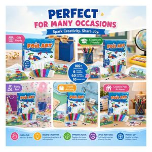 Kit de Manualidades con Láminas de Dinosaurios Personalizadas, Pegatinas Metálicas, Juego de Colorear Prehistórico, Regalo Educativo para Niños Escolares - Product Image 2