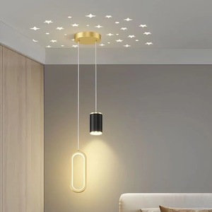 Starry Sky Pendant Light Modern Minimalist Bedroom Ceiling <b>Lamp</b> With Moon And <b>Stars</b> Projection For Home Decor - Product Image 3