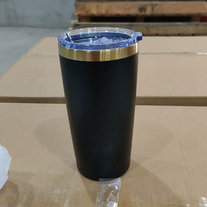 Tumbler da Viaggio in Acciaio Inox a Doppia Parete da 20oz con Incisione Laser, Placcato Oro Arcobaleno, Isolato per Auto, Tazza da Caffè con Coperchio - Product Image 5