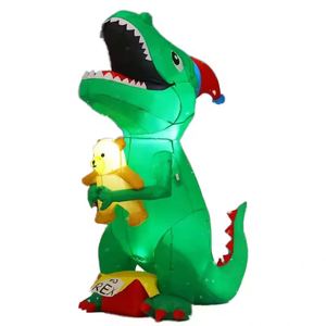 Decoraciones para Fiestas Infantiles a Precio de Fábrica, Dinosaurio Inflable de 6.5 Pies con Luces LED Integradas para Jardín y Césped - Product Image 1