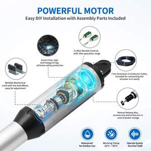 Moteur de porte solaire MPA200 opérateur de porte automatique ouvre-porte à double battement - Product Image 4