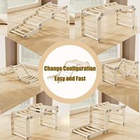Kinder-Klettergerüst für Dreieck-Set Faltbares Indoor-Turngerät (Grau) |   Montessori Klettergerüst für Kleinkinder Wandtreppe Sicher