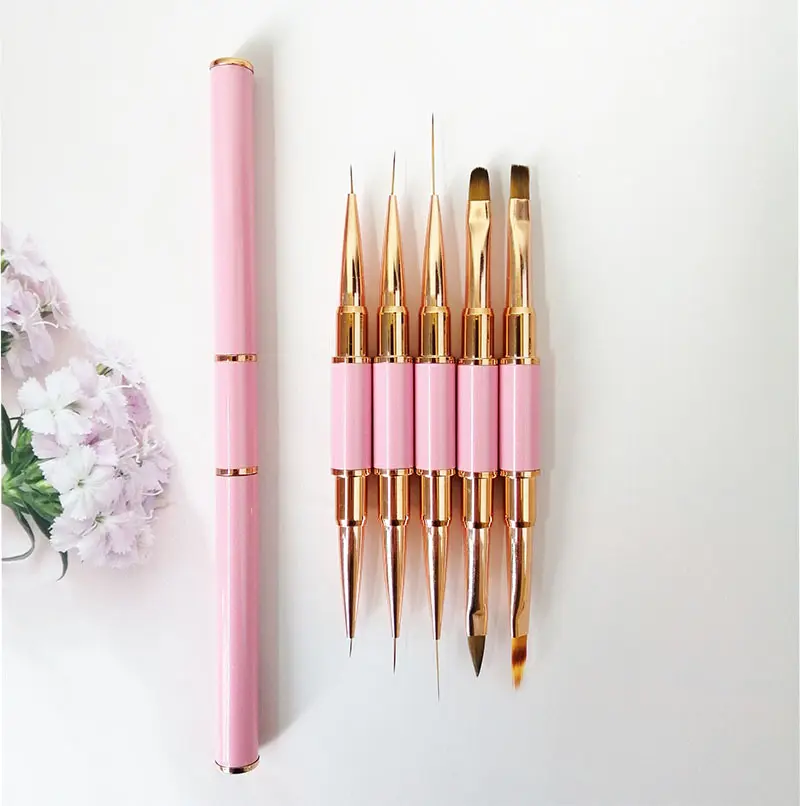 Customize private label Nail Art Brushes Set, Design Pen Painting tools with Acrylic Nail Brush Builder Gel Brush Nail Liner