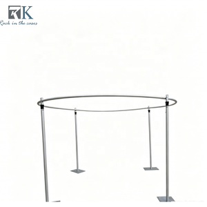 Round <b>Backdrop</b> Stand Aluminum Pipe and Drape <b>Frame</b> Event <b>Backdrop</b> Stand Portable Pipe and Drape for Wedding Events - Product Image 1