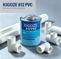 KIGOZE 812 Super Bond Gris, Ciment/Colle Solvant PVC Dur pour Plomberie, Scellant et Adhésif Polymère Hybride