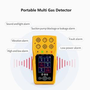 Detector portátil NH3 do analisador de gás 6 em 1 e Detector de vazamento de metano com bomba de tubulação para detecção de amônia - Product Image 5