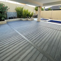 Plancher en WPC extérieur résistant aux UV, solide, imperméable, antidérapant, haute résistance, certifié CE, double couleur, résistant aux termites, 15+